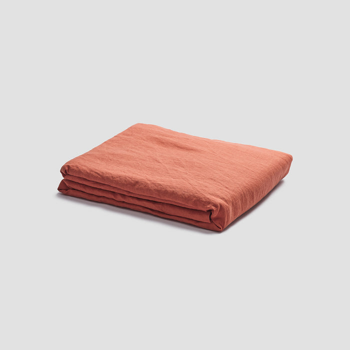 Burnt Orange Linen Sheet Set