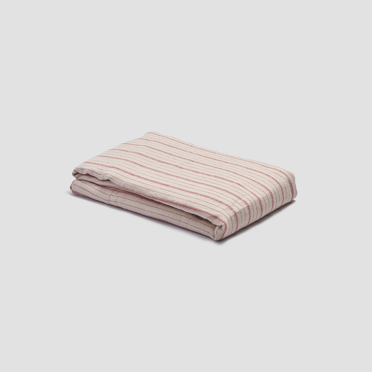 Mineral Red Ticking Stripe Duvet Cover