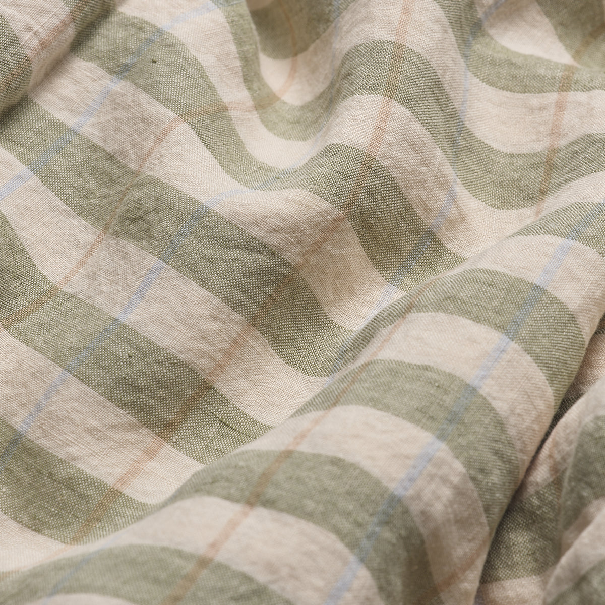 Pear Check Stripe Linen Pillowcases (Pair)