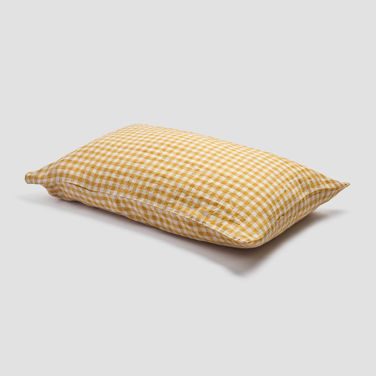 Honey Gingham Linen Pillowcase (Pair)