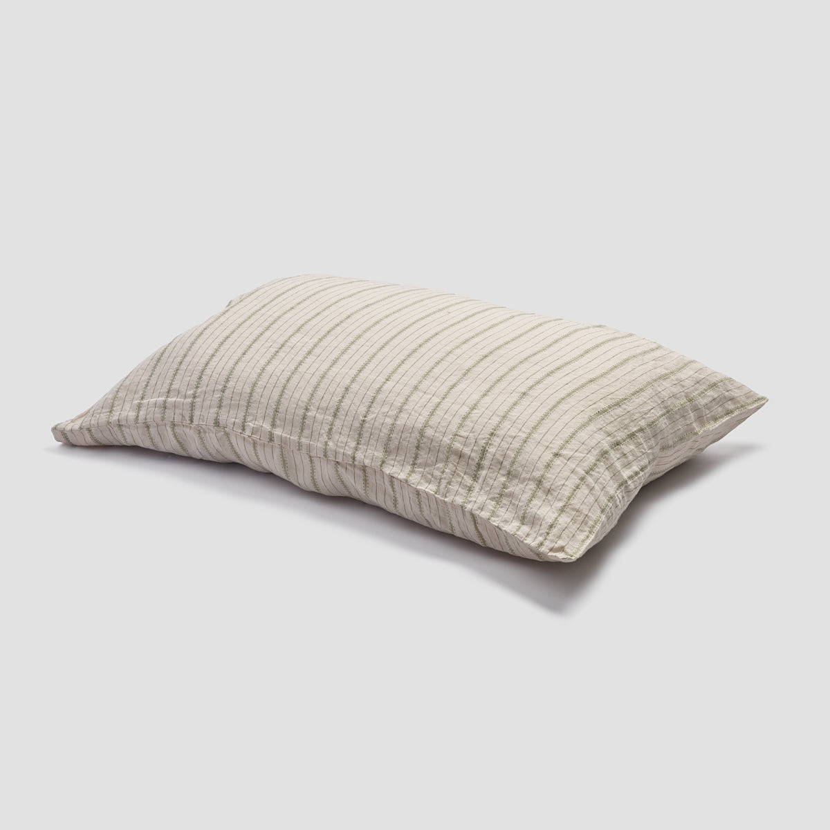 Pear Ticking Stripe Linen Pillowcase (Pair)