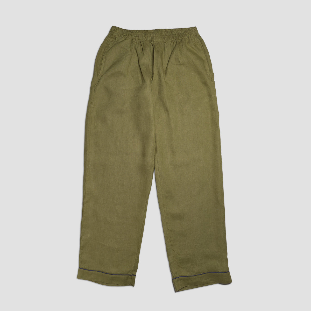 Women's Moss Plain Linen Pajama Pants