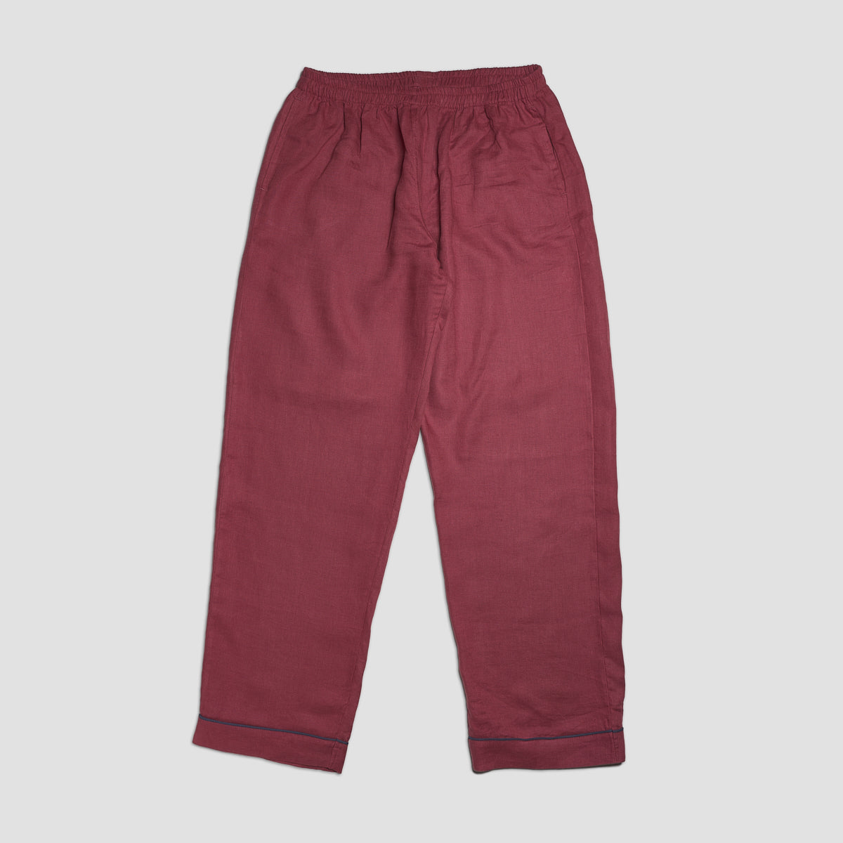 Women's Cherry Plain Linen Pajama Pants