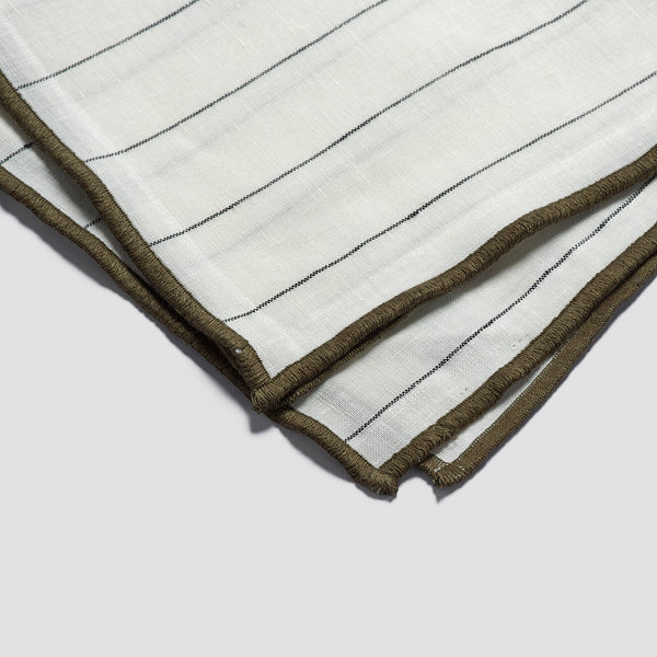 Luna Stripe Linen Tablecloth