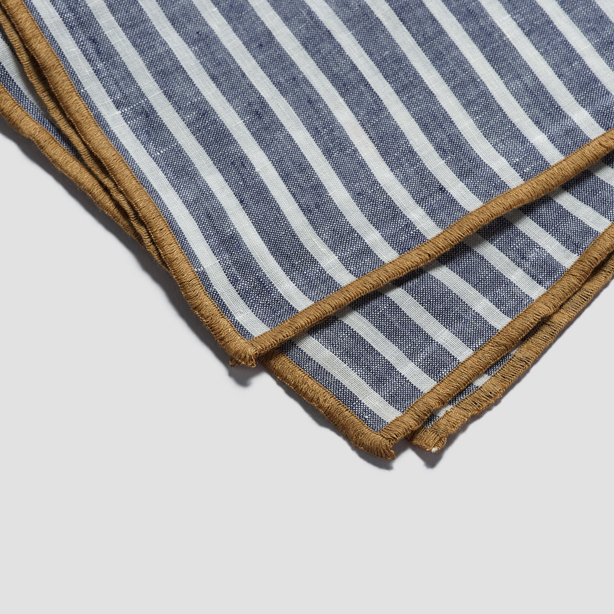 Midnight Stripe Linen Tablecloth