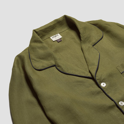 Men's Moss Linen Pajama Shirt
