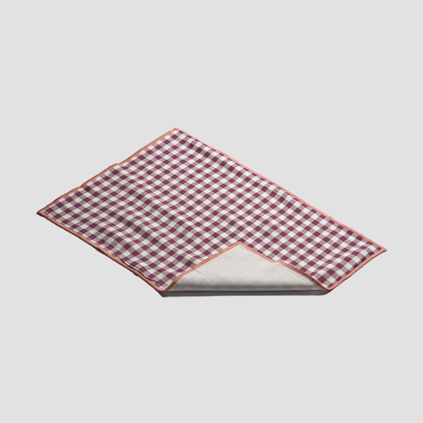 Berry Gingham Linen Placemat