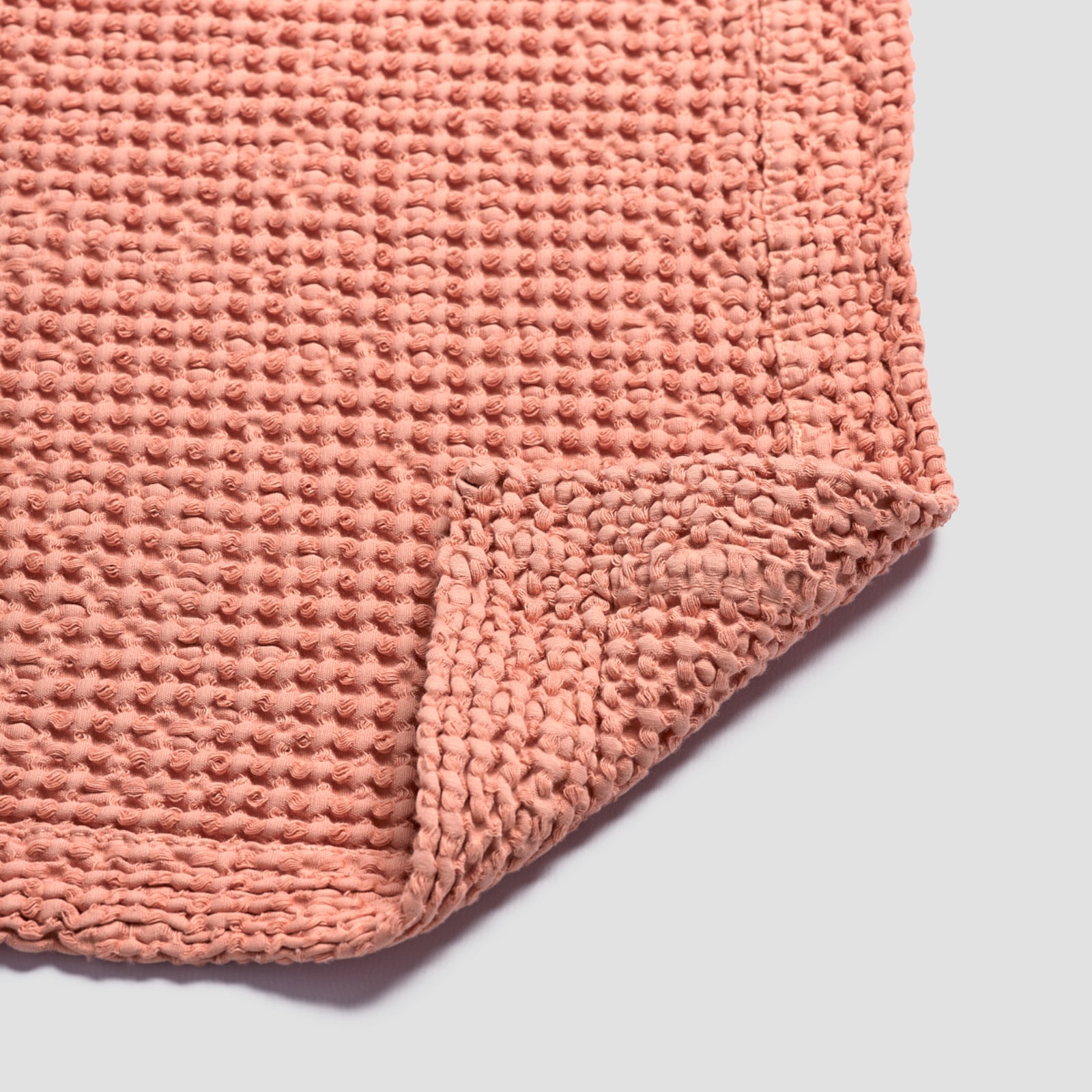 Pink Clay Waffle Cotton Throw