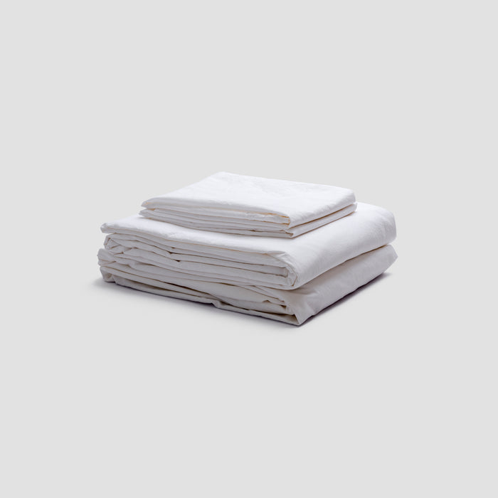 White Washed Cotton Sheet Set