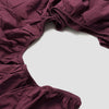 Mulberry Washed Percale Cotton Fitted Sheet Elasticated Edges