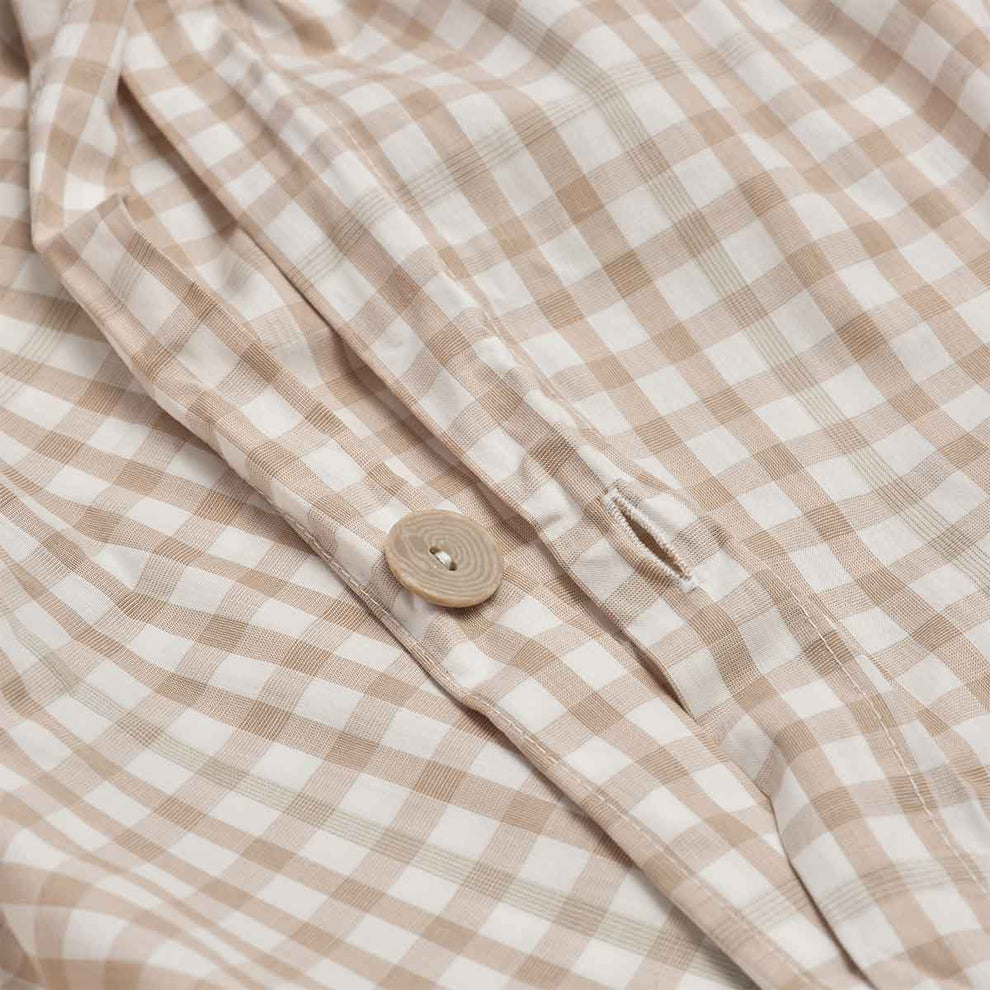 Mini Davis Pocket Polo - Cafe Au Lait Gingham: 4T main image 1