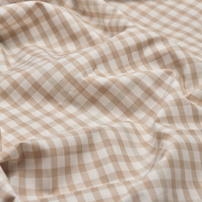 Cafe au Lait Small Gingham Fabric Detail