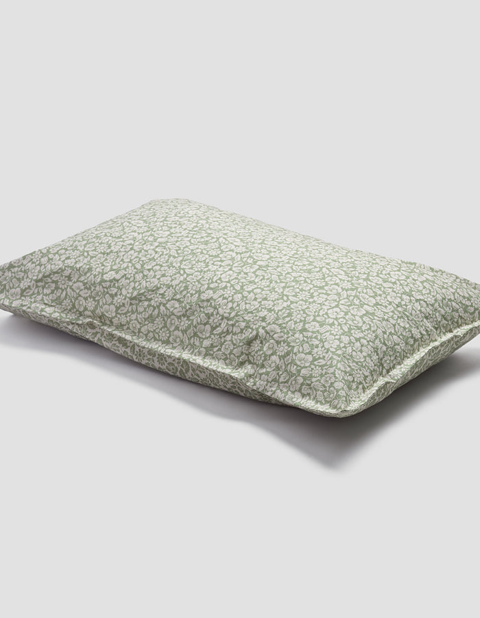 Pear Meadow Floral Printed Cotton Pillowcase