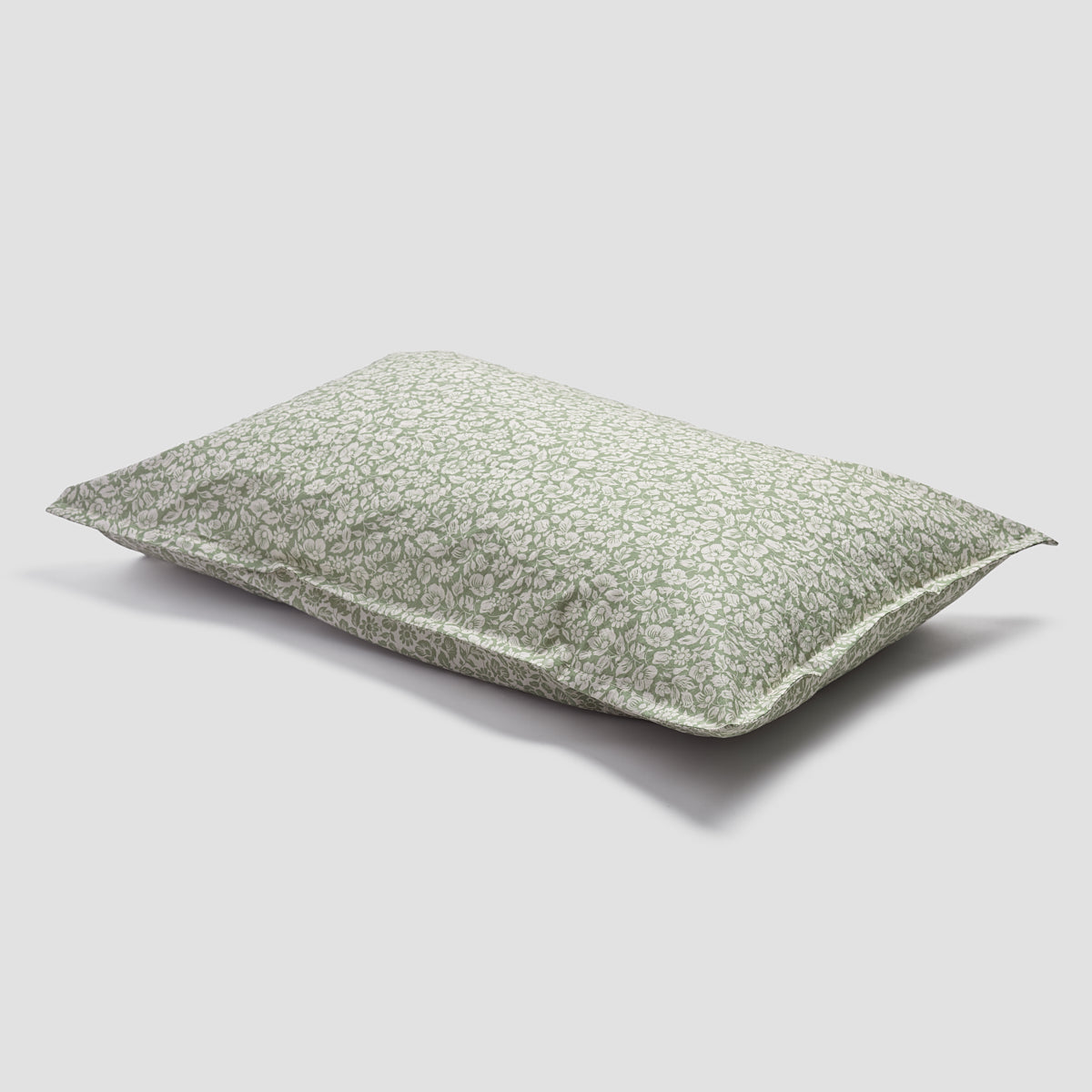 Pear Meadow Floral Washed Cotton Pillowcase