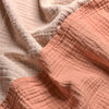 Pink Clay & Birch Textured Cotton Throw