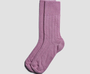 Raspberry Alpaca Bed Socks