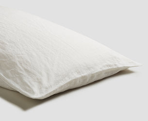 White Linen Pillowcases (Pair)